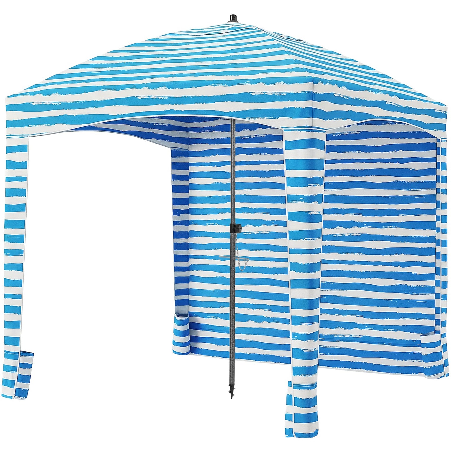 Beach Cottage - 6 Feet By 6 Feet, With Detachable Side Walls, A Simple Beach Sunshade Tent, Equipped With Storage Bags, Portable, UPF 50-- Standard