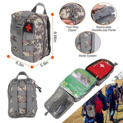 125-Piece Emergency Survival Kit with First Aid Supplies & Tactical Gear