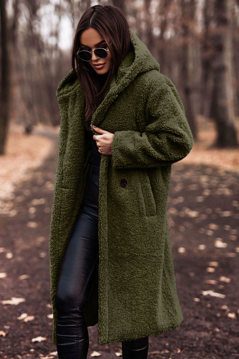 Women's Oversized Hooded Teddy Coat – Plush Warm Winter Coat