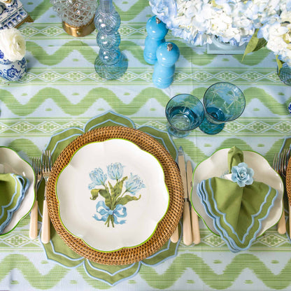 Green Fleur Napkins (Set of 4)