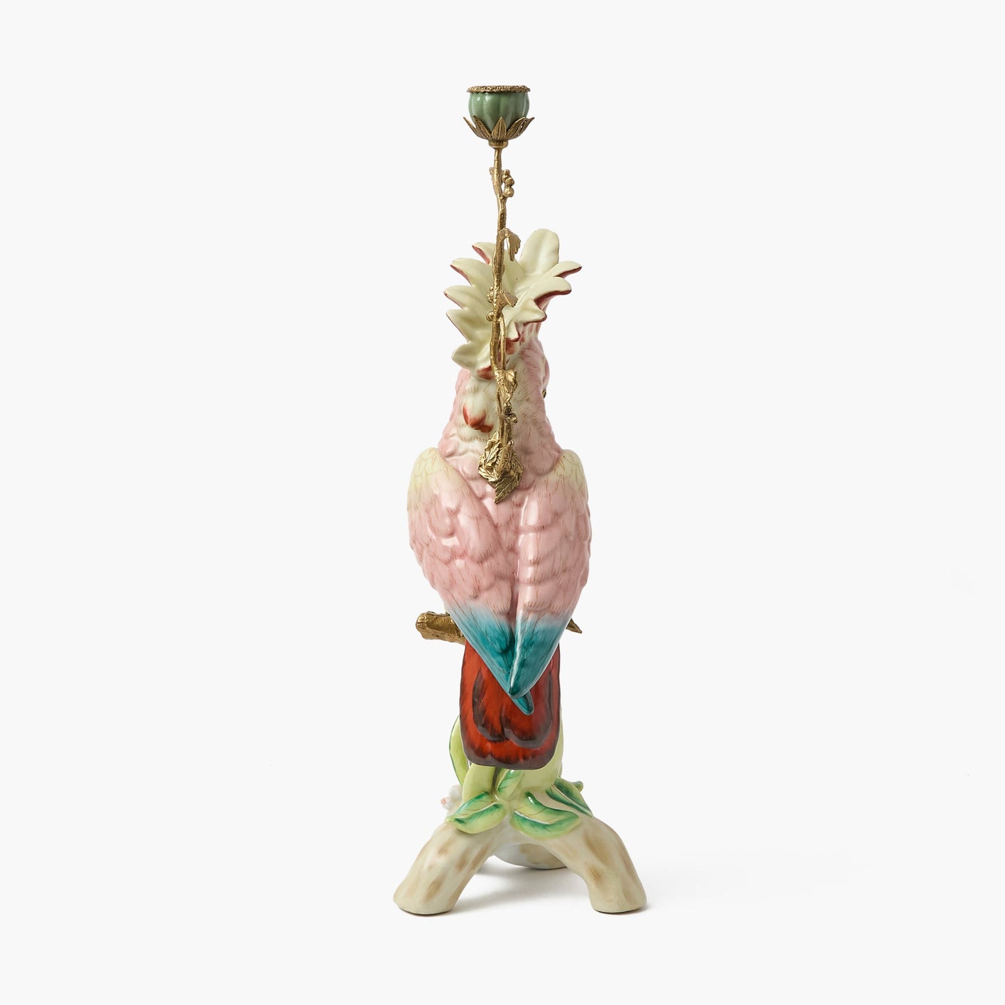 Large Pink Cockatoo Candle Holder