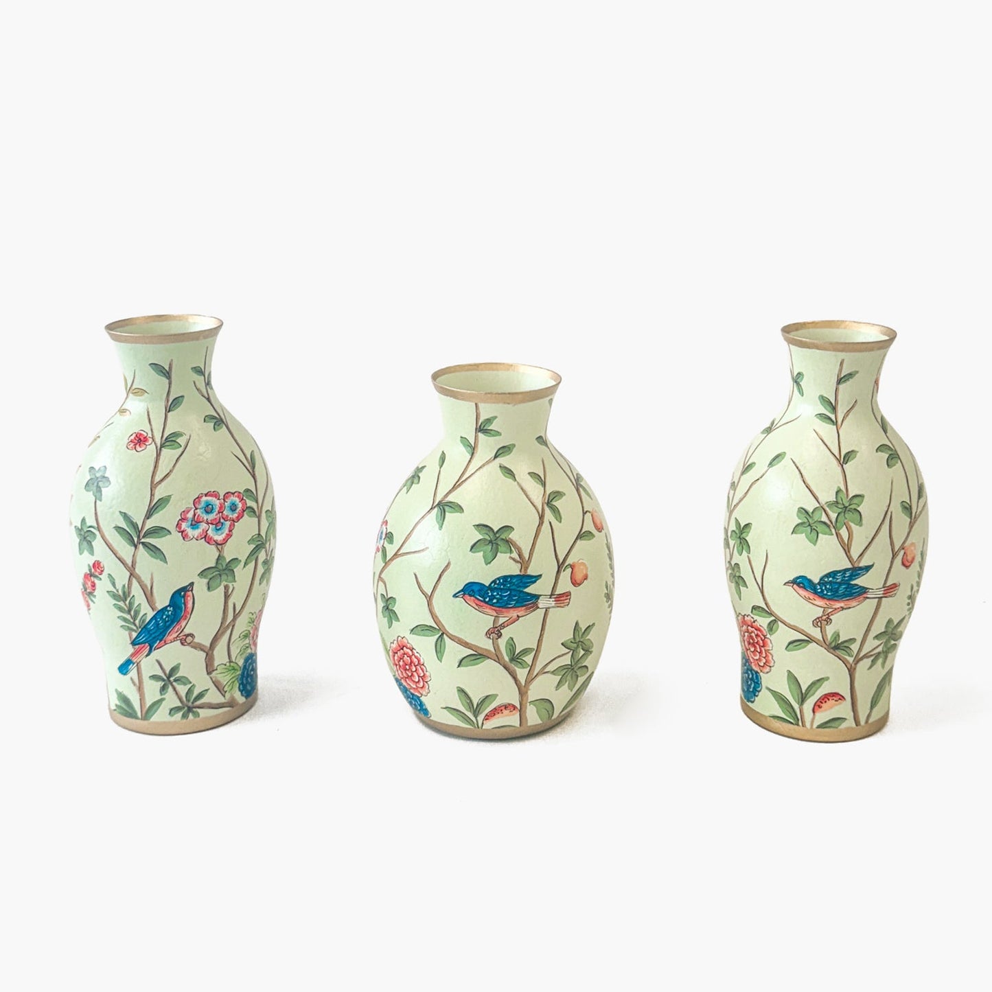 Chinoiserie Tole Bud Vases (Set of 3)