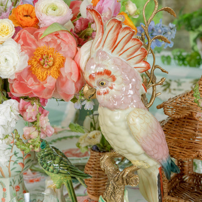 Large Pink Cockatoo Candle Holder