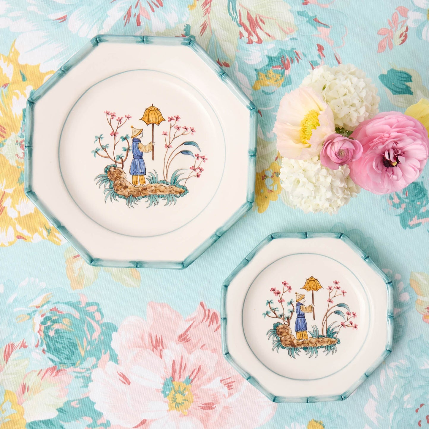 Patricia Blue Bamboo Starter Plates (Set of 4)