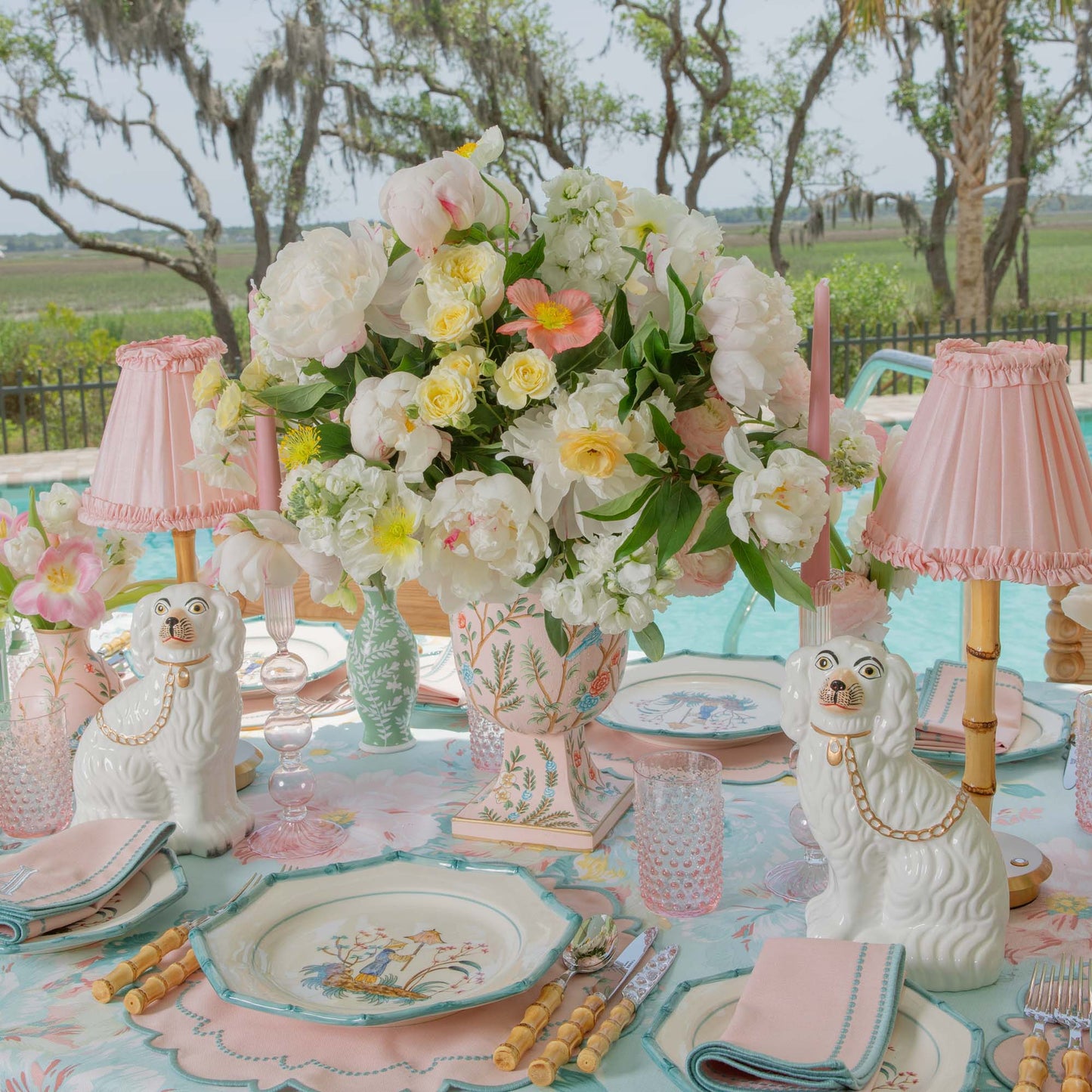 Pale Pink Frilled Silk Lampshade (18cm)