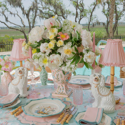Pale Pink Frilled Silk Lampshade (18cm)