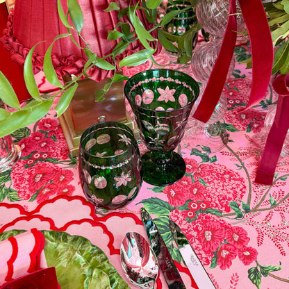Emerald Anita Engraved Glassware (Set of 8)