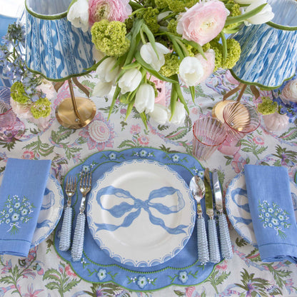 Marilyn Blue Bow Starter Plate