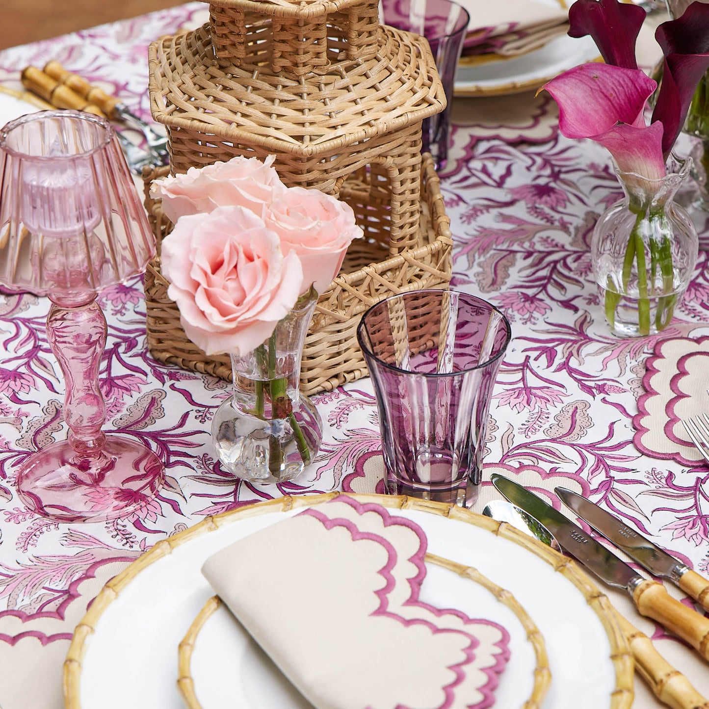 Purple Positano Glasses (Set of 4)