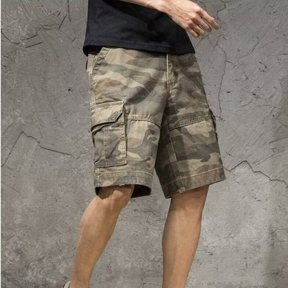 Men's Camouflage Cotton Cargo Shorts – Casual Outdoor Shorts
