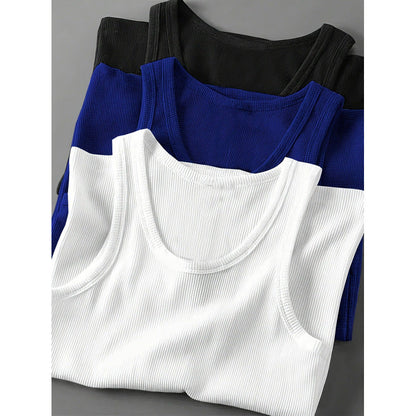 Men's Slim Fit Cotton Tank Top 3-Pack