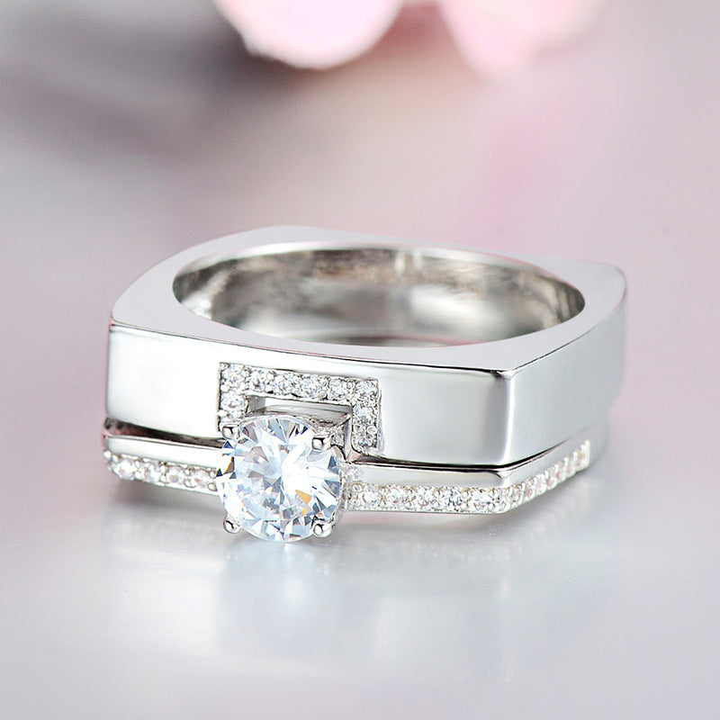 Closed Ring Simple Pair Ring Valentine's Day Gift Ring