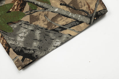 Men's Jungle Camouflage Cotton Cargo Pants – Straight-Leg Outdoor Trousers