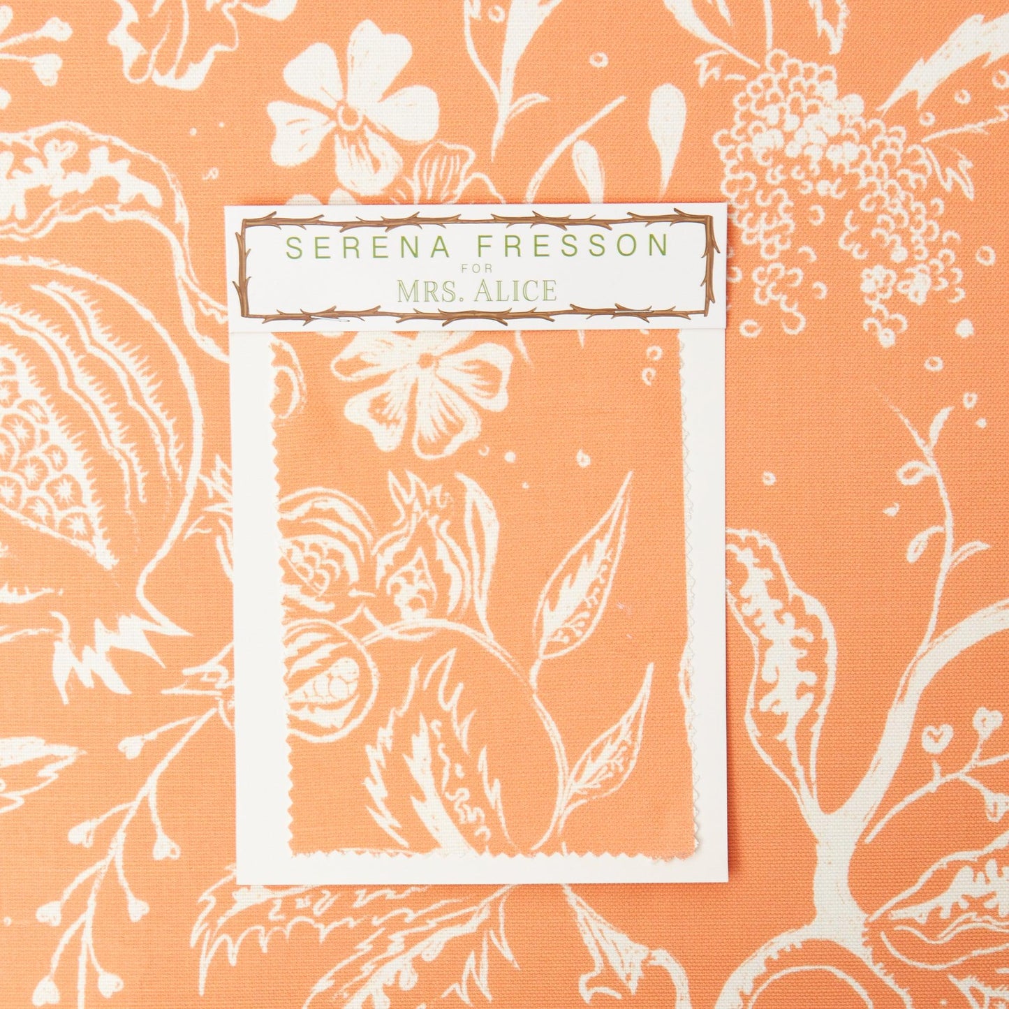 Soft Coral Chelsea Square Fabric