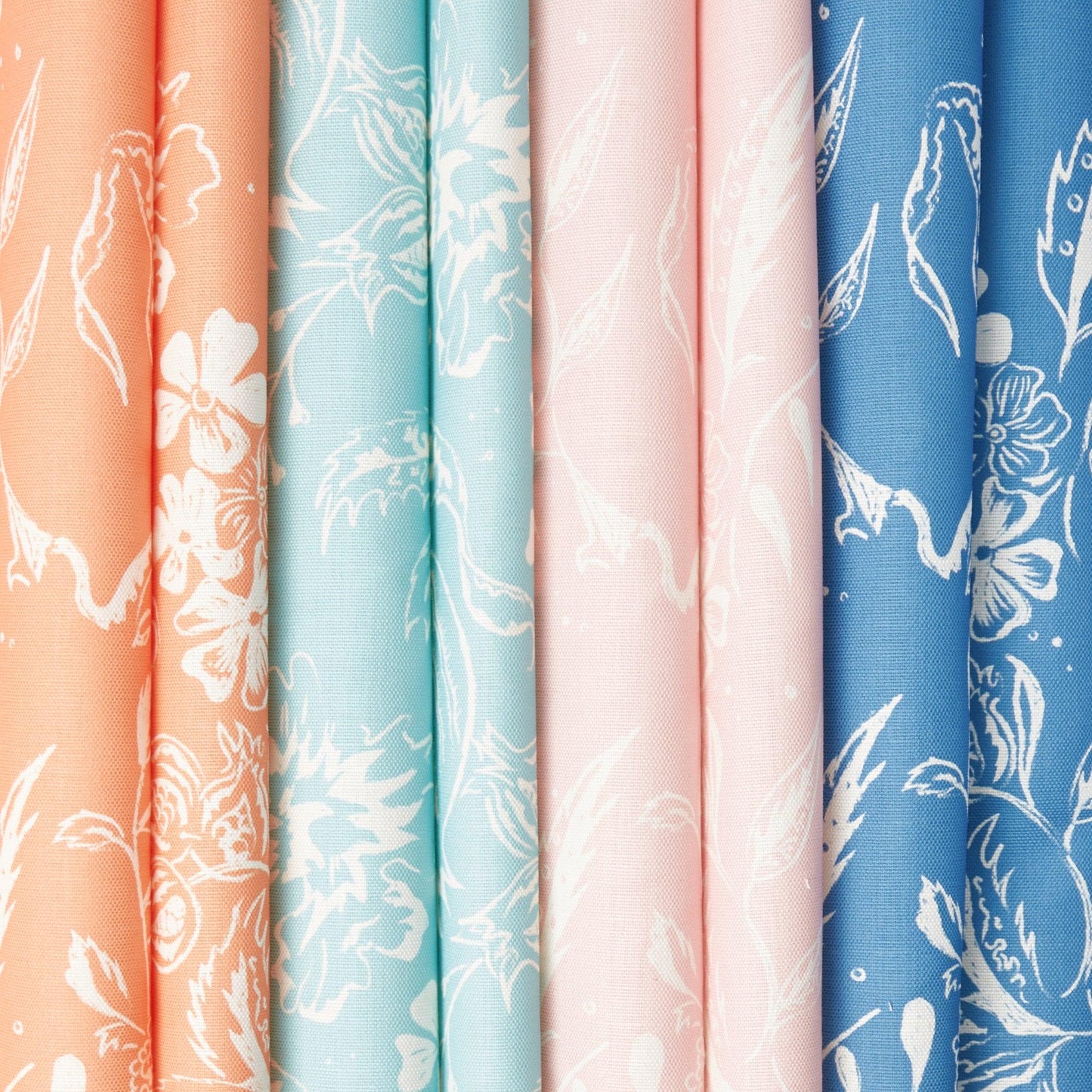 Soft Coral Chelsea Square Fabric