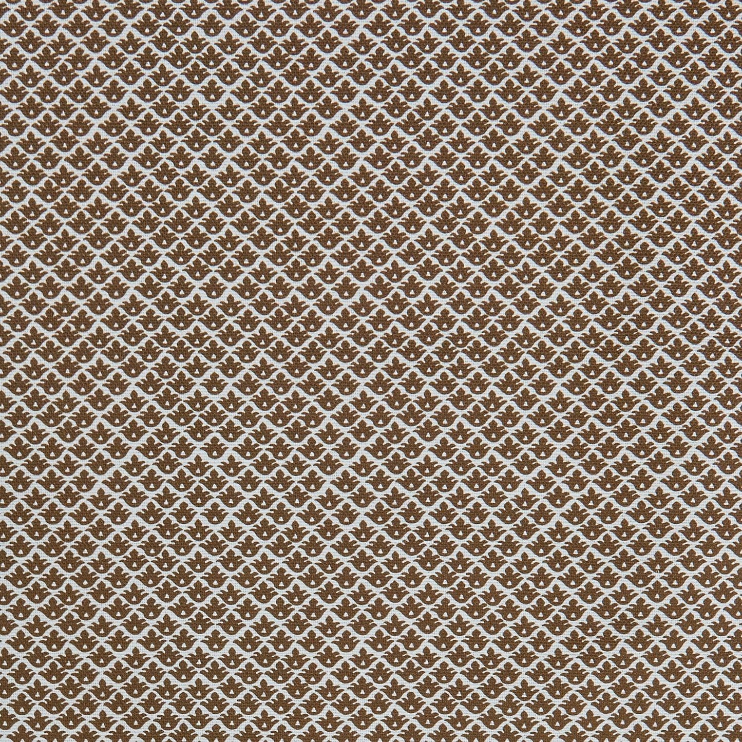 Chestnut Brown Lotus Flower Fabric