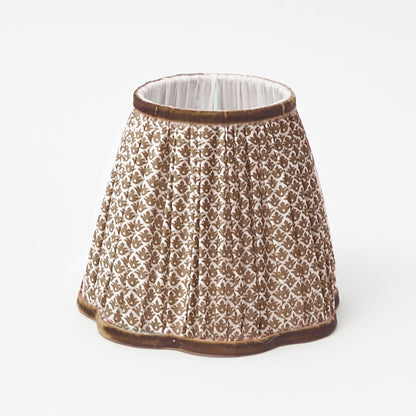 Square Rechargeable Lamp with Chocolate Lotus Shade (18cm)