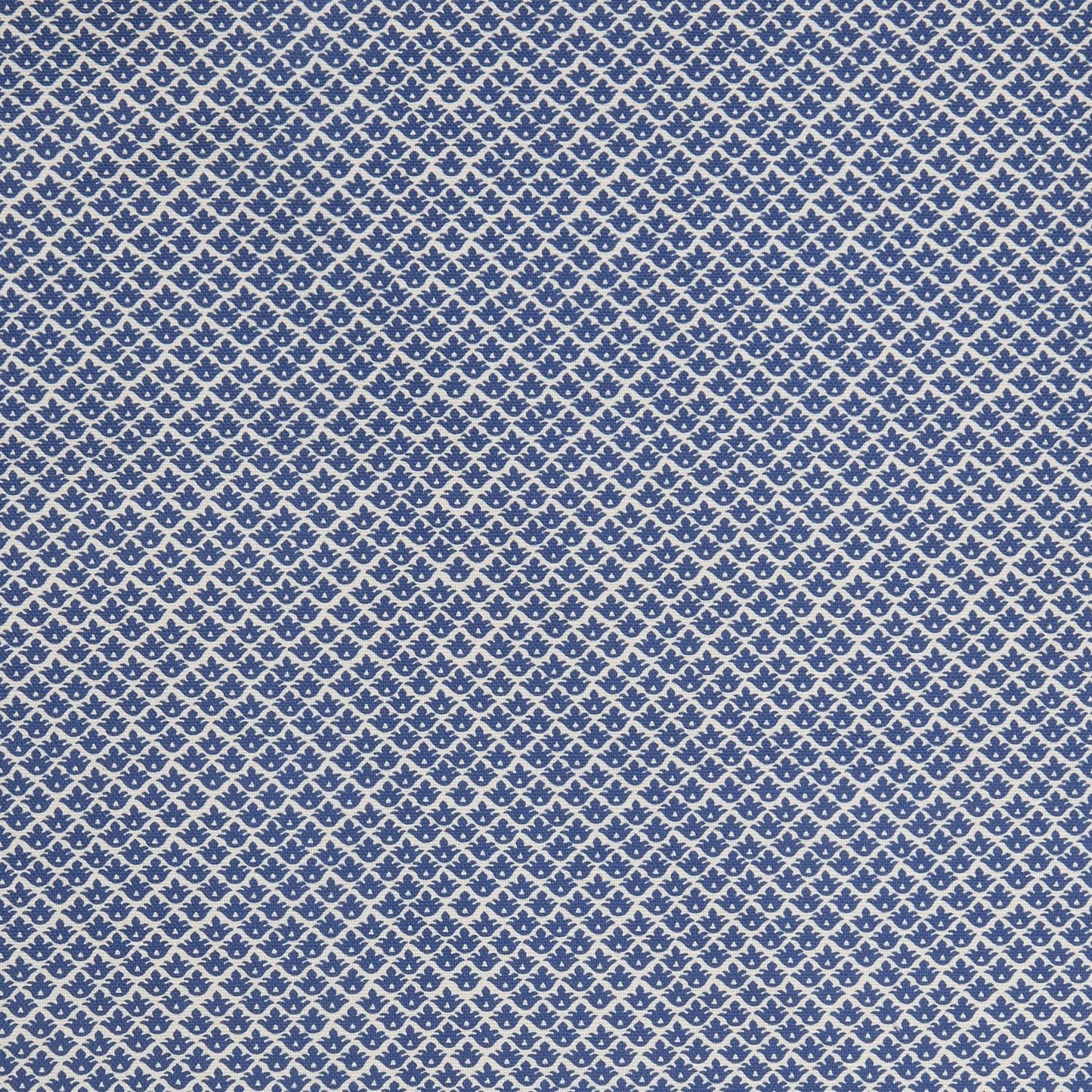 Cobalt Blue Lotus Flower Fabric