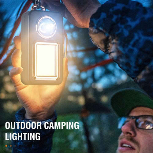 Solar Rechargeable Camping Lantern – Dual LED + COB Light Modes