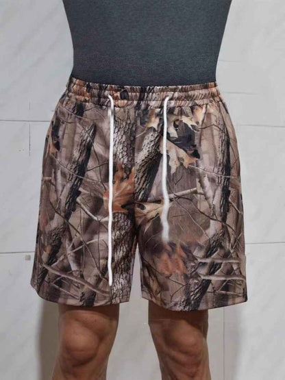 Women's Loose Camo Print Drawstring Shorts – Casual Outdoor Shorts