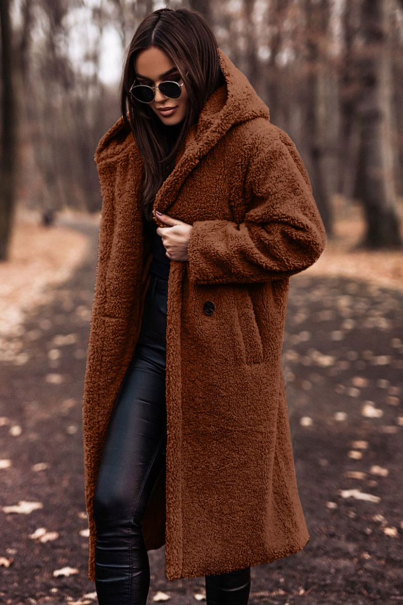 Women's Oversized Hooded Teddy Coat – Plush Warm Winter Coat