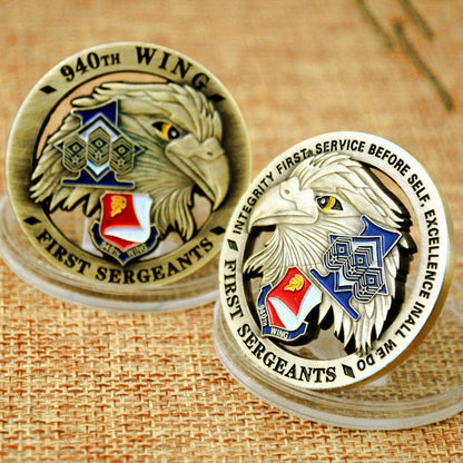 Challenge Hollow Eagle Head Insignia Coin