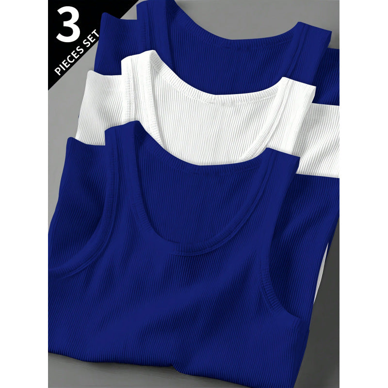 Men's Slim Fit Cotton Tank Top 3-Pack
