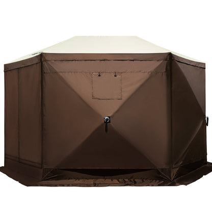 6-Sided Pop-Up Gazebo Screen Tent | Mesh Canopy Shelter for Camping & Backyard