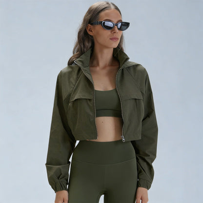 Women's Slim-Fit Outdoor Running Jacket – Lightweight Active Jacket