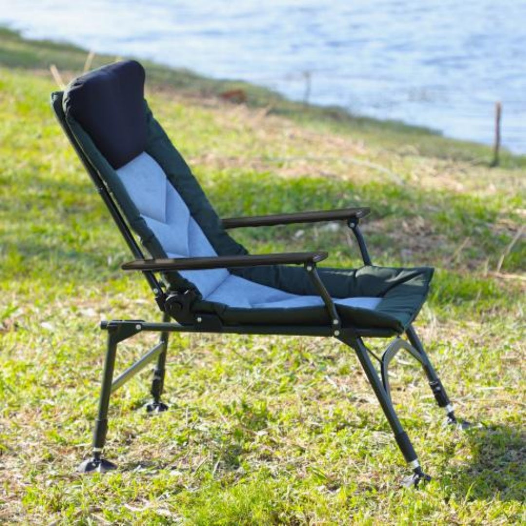 Camping Lounge Chair with Removable Footrest – Reclining Outdoor Chair