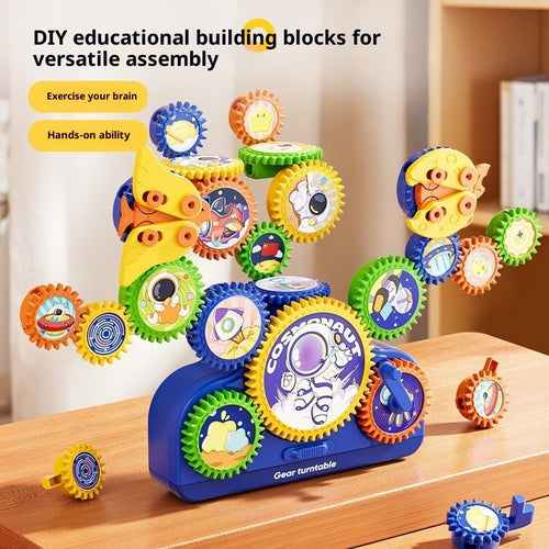 Children's Electric Building Blocks Variable Gear Rotating Assembly Puzzle Toy