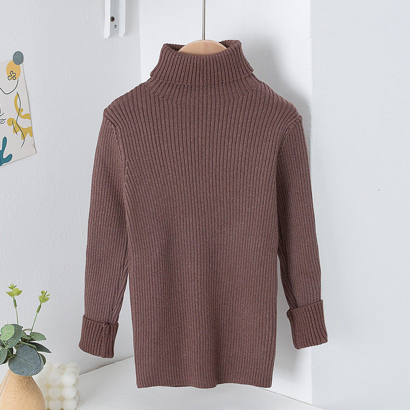 AutumnWinter Girls' Turtleneck Knitted Sweater
