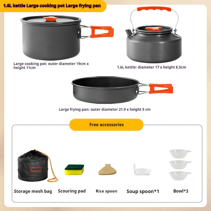 Aluminum Alloy Camping Cookware Set – 3 Piece