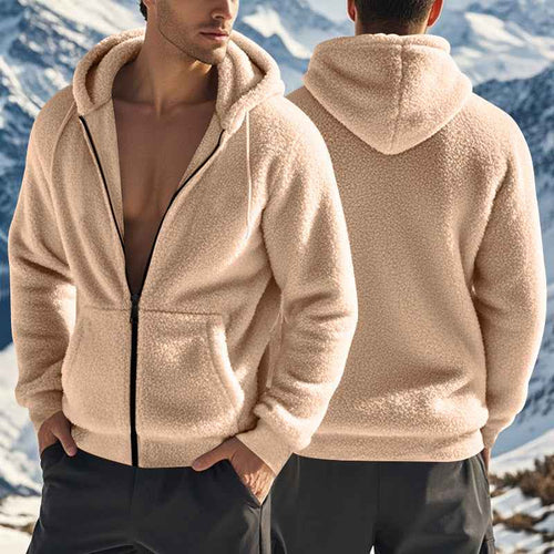 Men's Double-Sided Fleece Zip Jacket – Thickened, Loose Fit, 4 Colors, S–XXXL