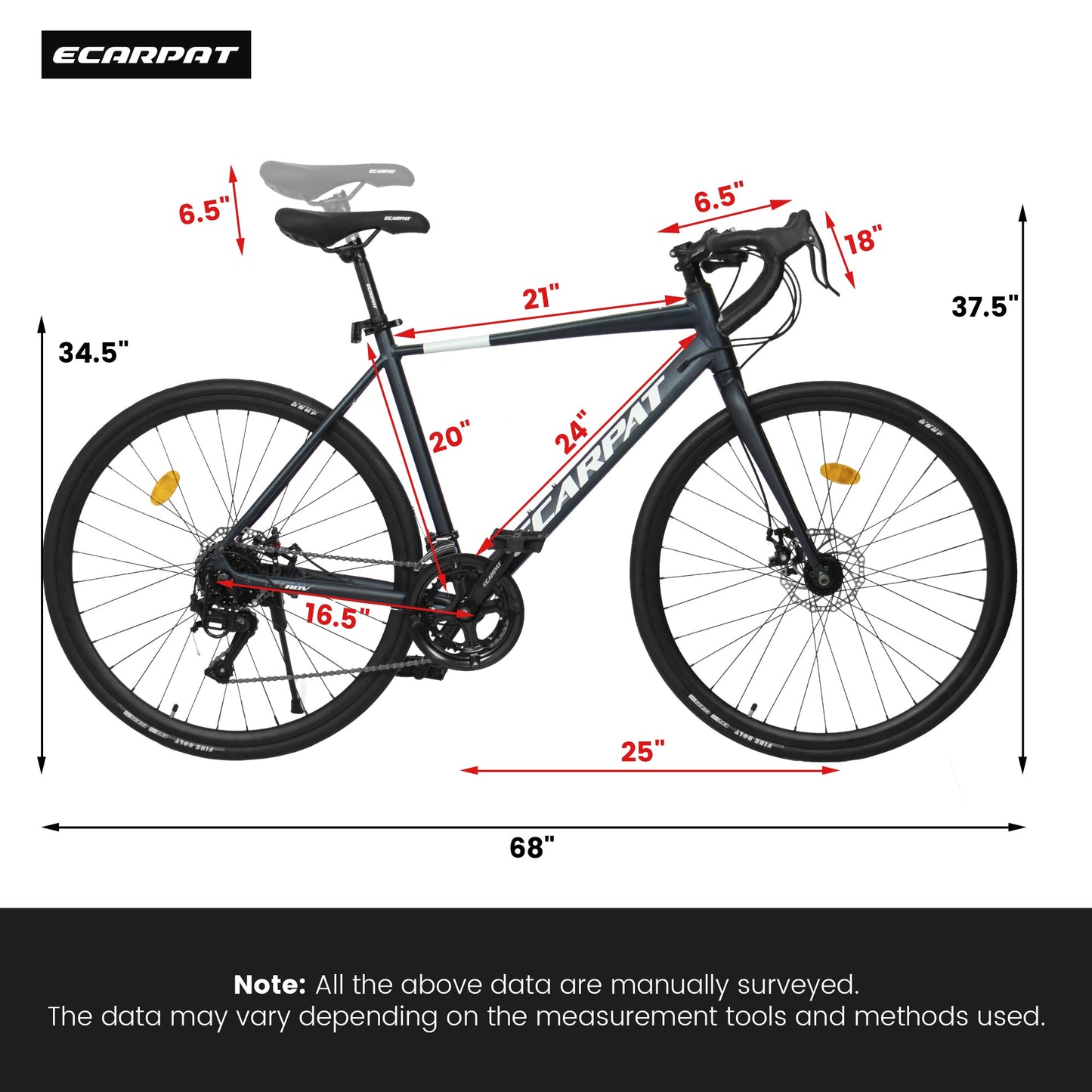 700C Road Bike | 16-Speed, Aluminum Frame, Disc Brakes & Aerodynamic Design