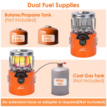 2-in-1 Portable Camping Stove & Tent Heater – 2000W, 3 Modes, 360° Radiant Heat