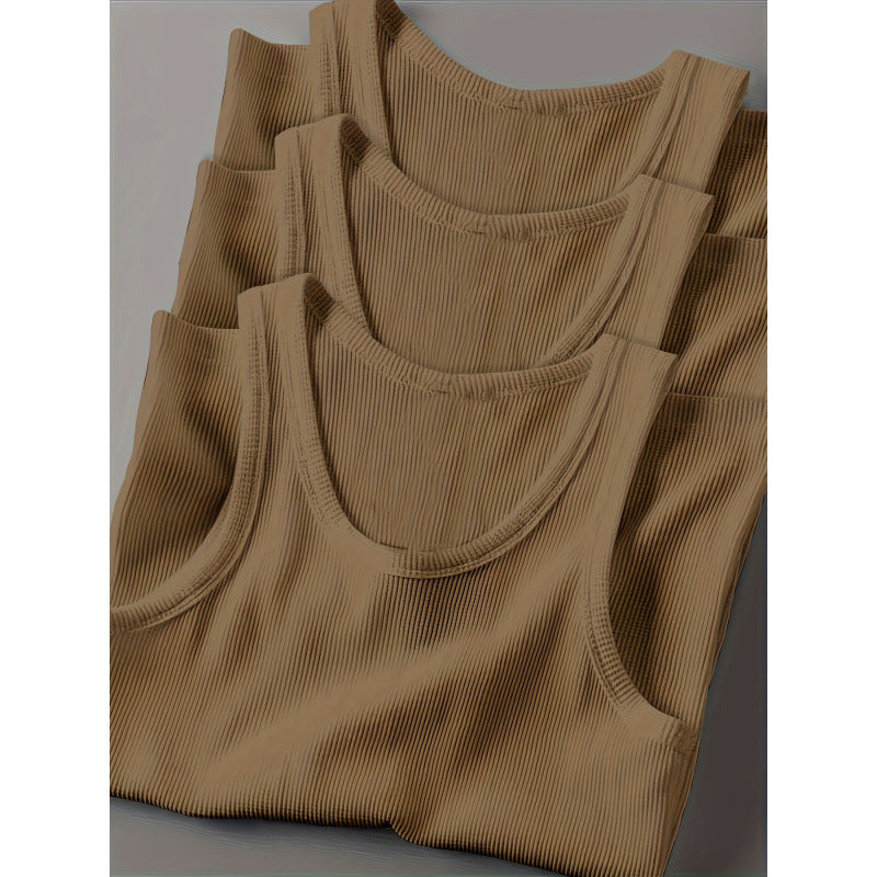 Men's Slim Fit Cotton Tank Top 3-Pack