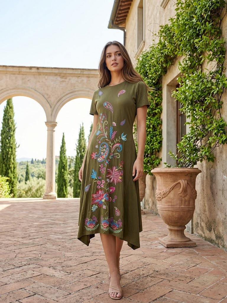 Johnny Was JWLA Karime Handkerchief Hem Knit Dress J38325-6*