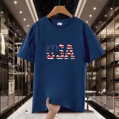 Unisex Letter-Print Loose Fit Short-Sleeve T-Shirt