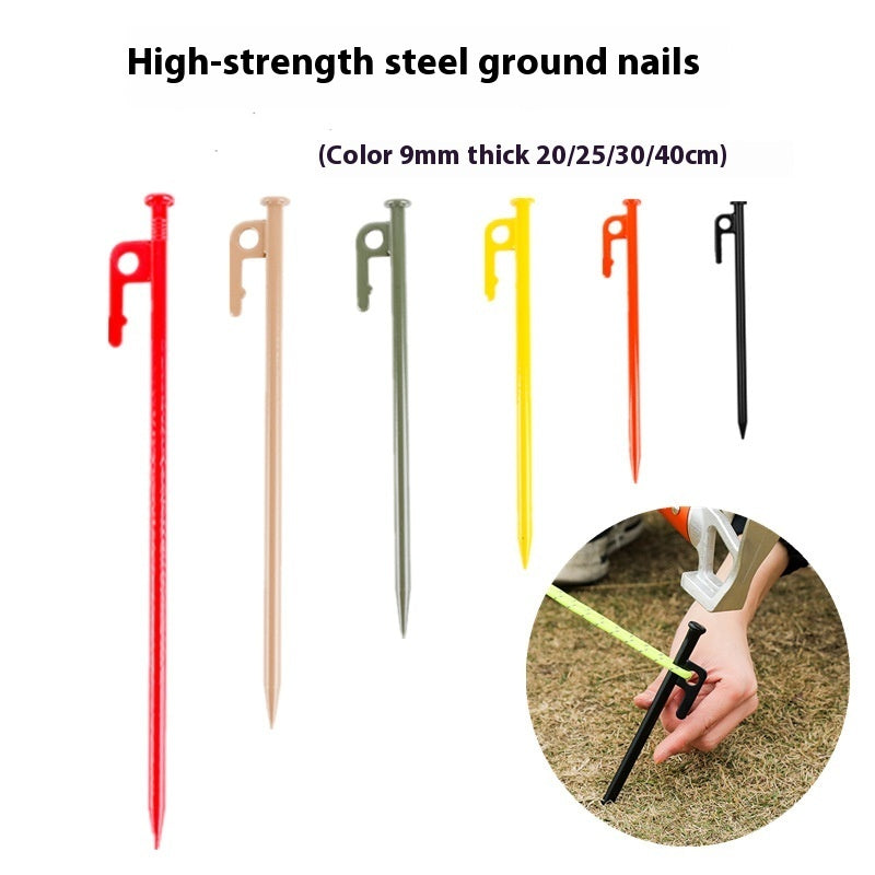 Heavy-Duty Steel Tent Stake – 30cm Camping Nail