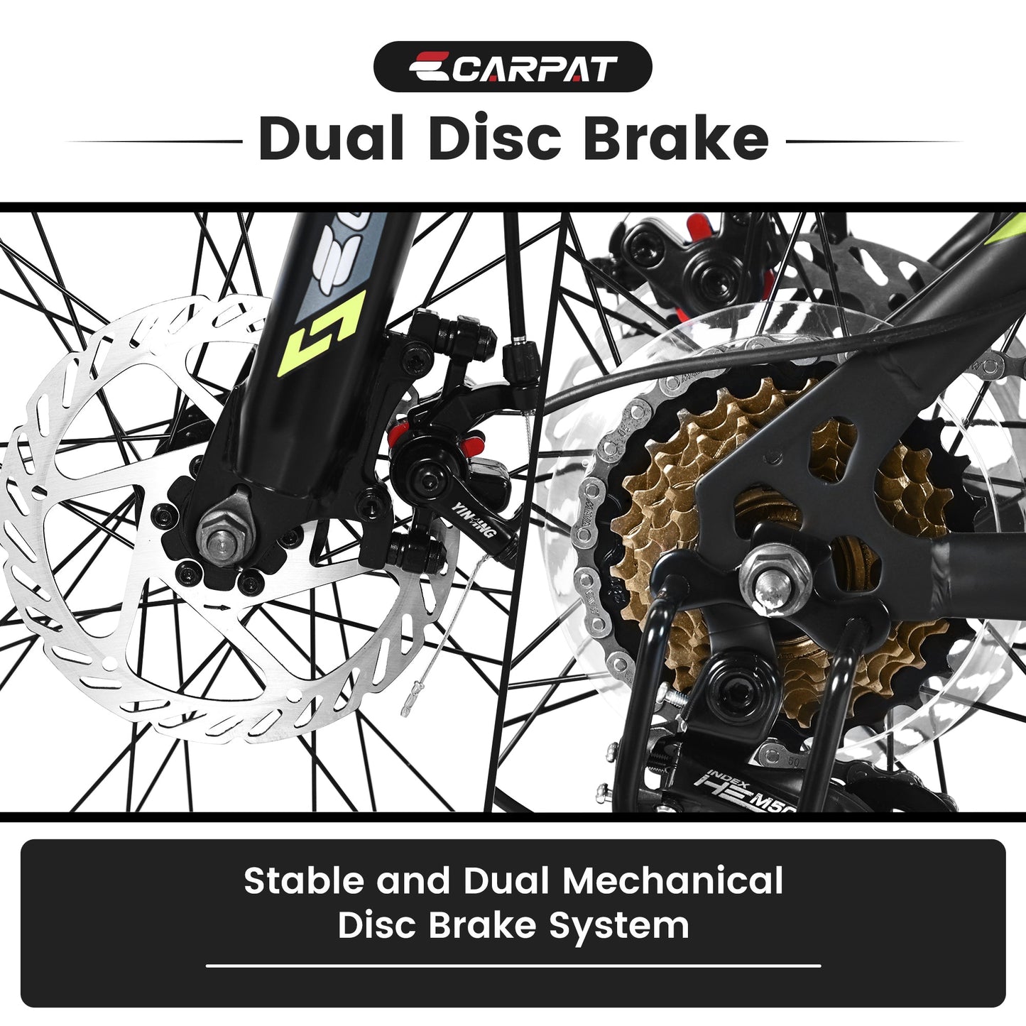 26" Adult Mountain Bike | 21-Speed, Dual Disc Brakes & Dual Shock Absorption