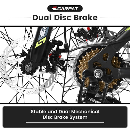 26" Adult Mountain Bike | 21-Speed, Dual Disc Brakes & Dual Shock Absorption