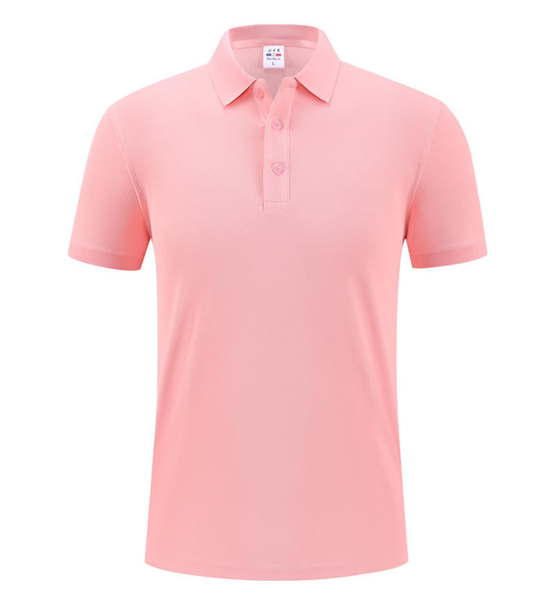 Unisex Solid Color Short-Sleeve Polo Shirt