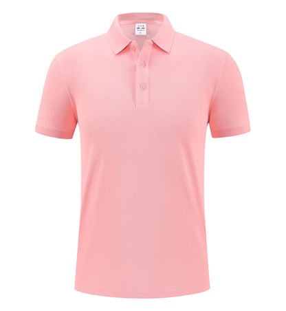 Unisex Solid Color Short-Sleeve Polo Shirt