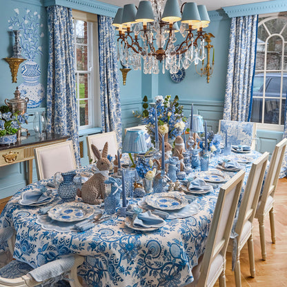 Blue Flowers Dinner & Starter Plates (Set of 8)