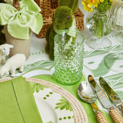 Emerald Hobnail Glasses (Set of 6)