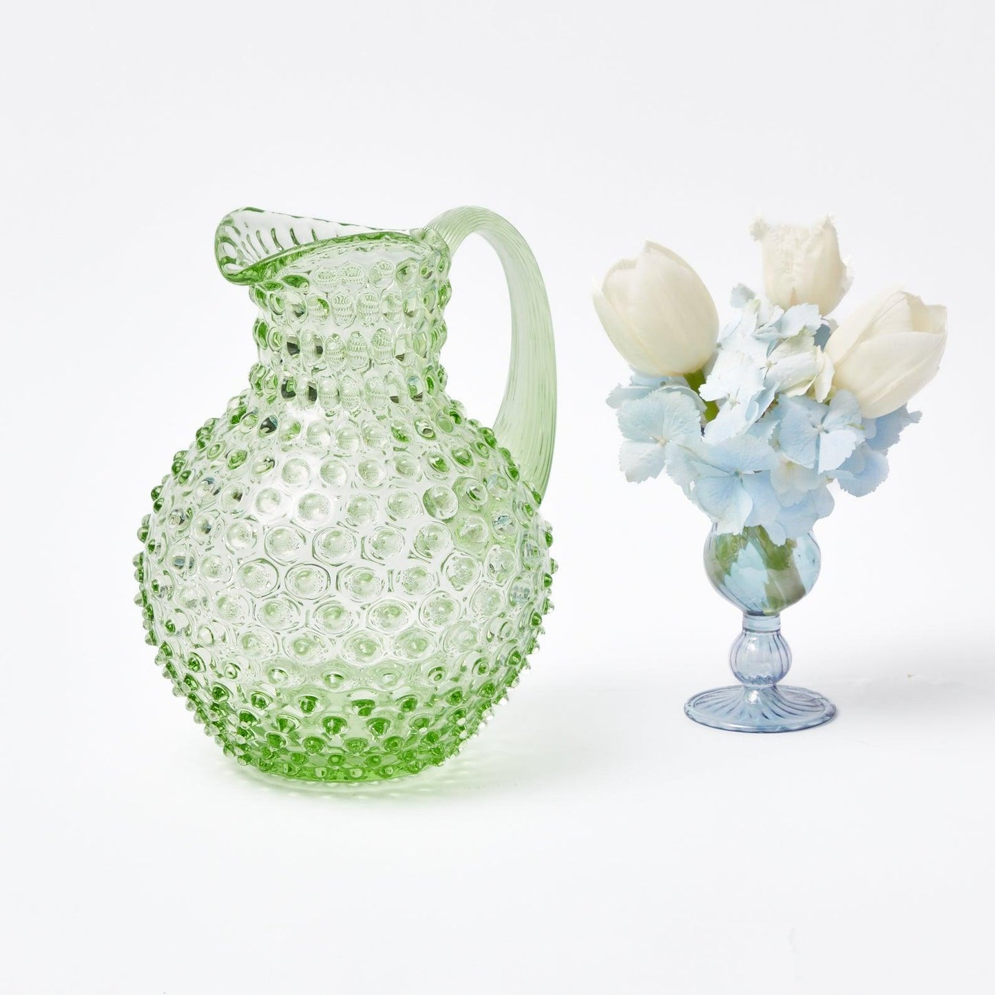 Emerald Hobnail Jug