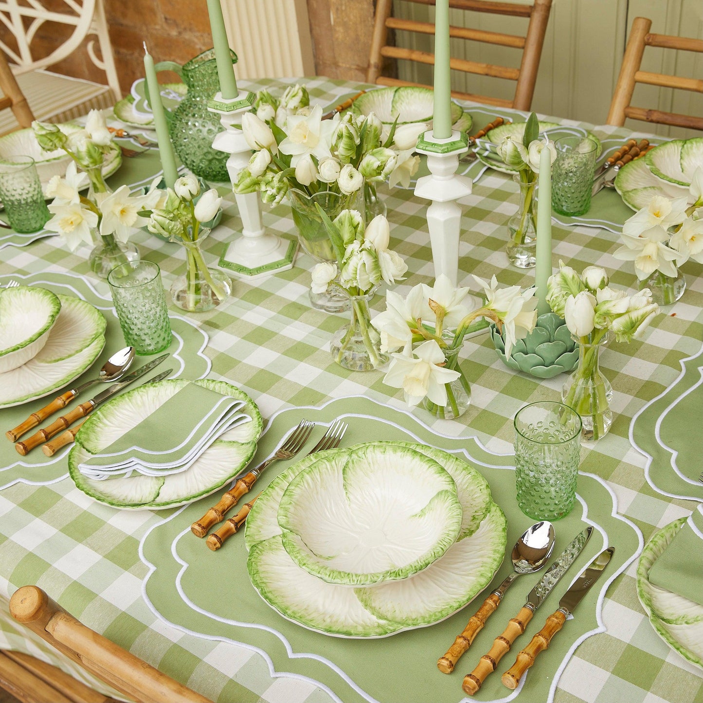 Emerald Hobnail Jug