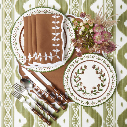 Chocolate Bow Laurel Napkins (Set of 4)