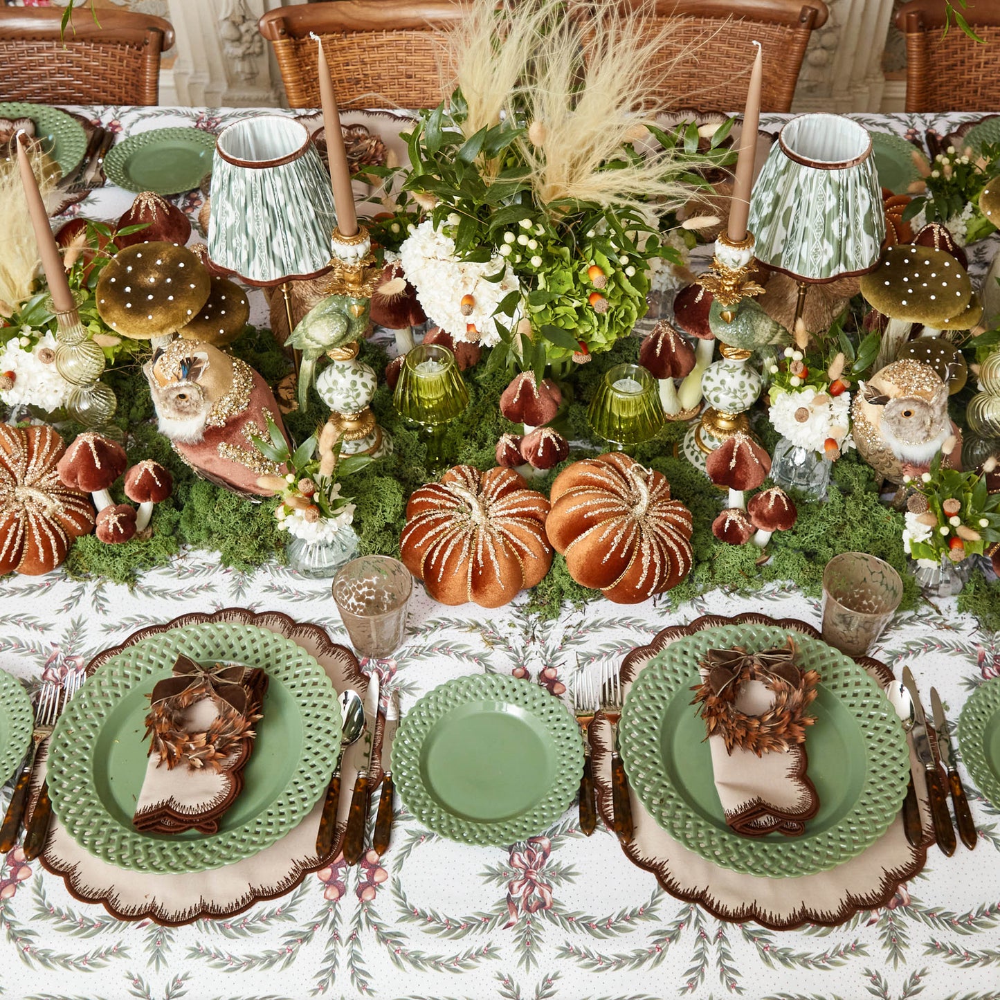 Taupe & Chocolate Isabella Placemats (Set of 4)
